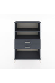 Hyperion Dolap 2 Raflı 2 Çekmeceli 88x44x134 Antrasit-Antrasit