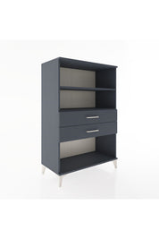 Hyperion Dolap 2 Raflı 2 Çekmeceli 88x44x134 Antrasit-Antrasit