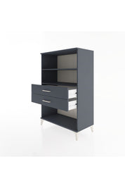 Hyperion Dolap 2 Raflı 2 Çekmeceli 88x44x134 Antrasit-Antrasit