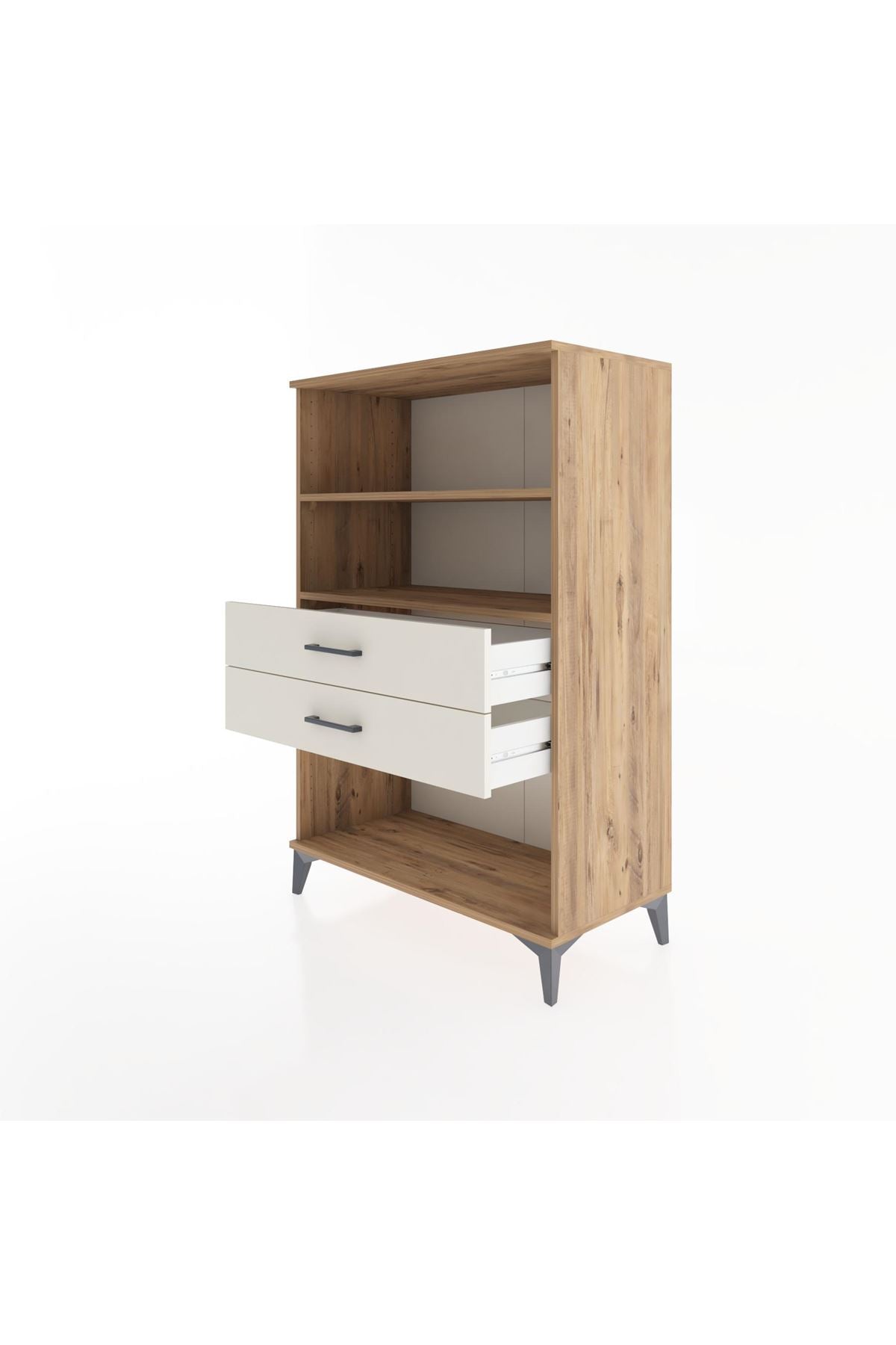 Hyperion Dolap 2 Raflı 2 Çekmeceli 88x44x134 Çam-Aytaşı