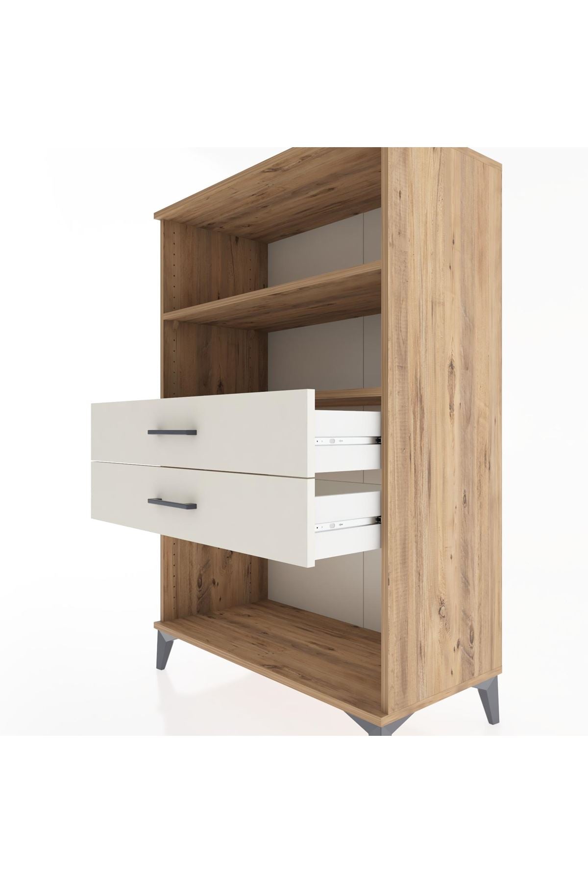 Hyperion Dolap 2 Raflı 2 Çekmeceli 88x44x134 Çam-Aytaşı