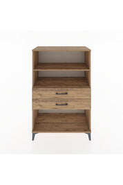 Hyperion Dolap 2 Raflı 2 Çekmeceli 88x44x134 Çam-Çam