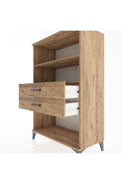 Hyperion Dolap 2 Raflı 2 Çekmeceli 88x44x134 Çam-Çam
