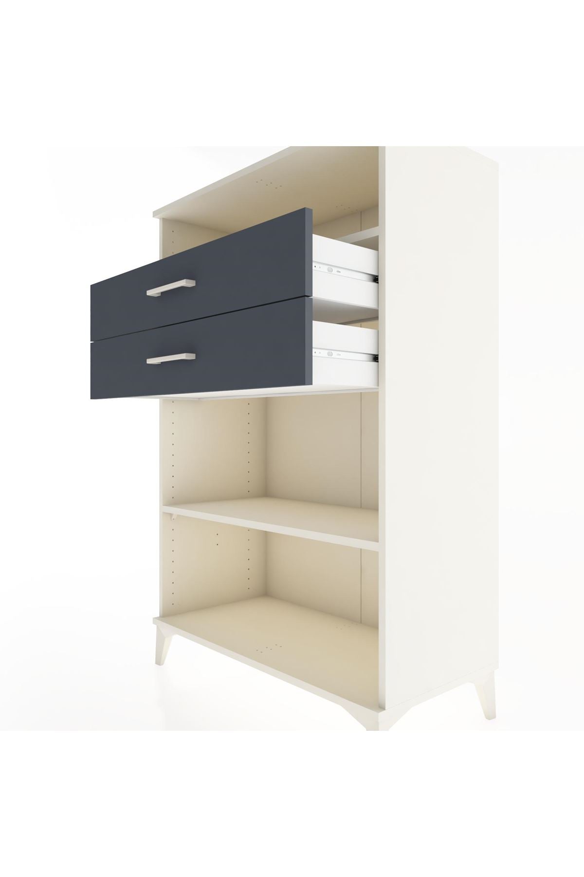 Hyperion Dolap 2 Raflı 2 Çekmeceli 88x44x134 Aytaşı-Antrasit