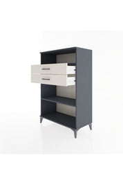 Hyperion Dolap 2 Raflı 2 Çekmeceli 88x44x134 Antrasit-Aytaşı