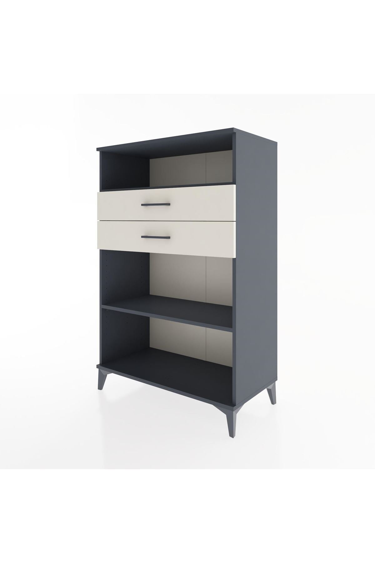 Hyperion Dolap 2 Raflı 2 Çekmeceli 88x44x134 Antrasit-Aytaşı