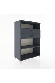 Hyperion Dolap 2 Raflı 2 Çekmeceli 88x44x134 Antrasit-Antrasit