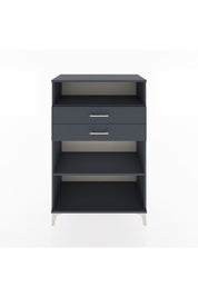 Hyperion Dolap 2 Raflı 2 Çekmeceli 88x44x134 Antrasit-Antrasit