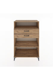 Hyperion Dolap 2 Raflı 2 Çekmeceli 88x44x134 Çam-Çam