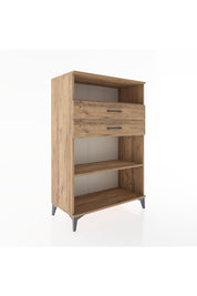 Hyperion Dolap 2 Raflı 2 Çekmeceli 88x44x134 Çam-Çam