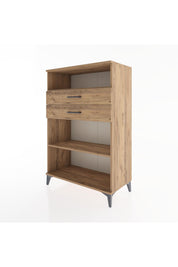 Hyperion Dolap 2 Raflı 2 Çekmeceli 88x44x134 Çam-Çam