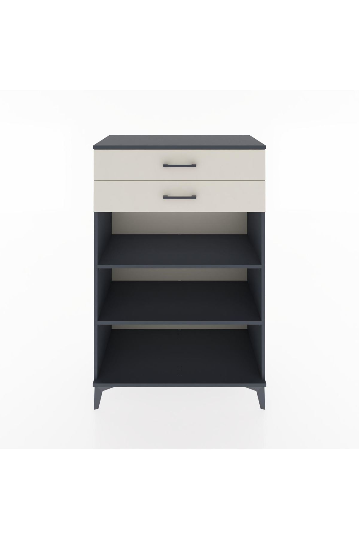 Hyperion Dolap 2 Raflı 2 Çekmeceli 88x44x134 Antrasit-Aytaşı