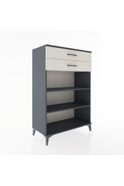 Hyperion Dolap 2 Raflı 2 Çekmeceli 88x44x134 Antrasit-Aytaşı