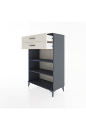Hyperion Dolap 2 Raflı 2 Çekmeceli 88x44x134 Antrasit-Aytaşı