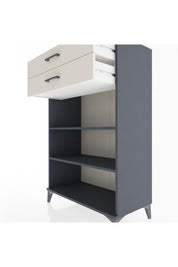 Hyperion Dolap 2 Raflı 2 Çekmeceli 88x44x134 Antrasit-Aytaşı