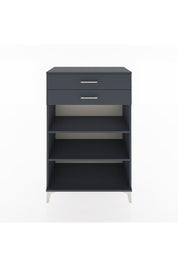 Hyperion Dolap 2 Raflı 2 Çekmeceli 88x44x134 Antrasit-Antrasit