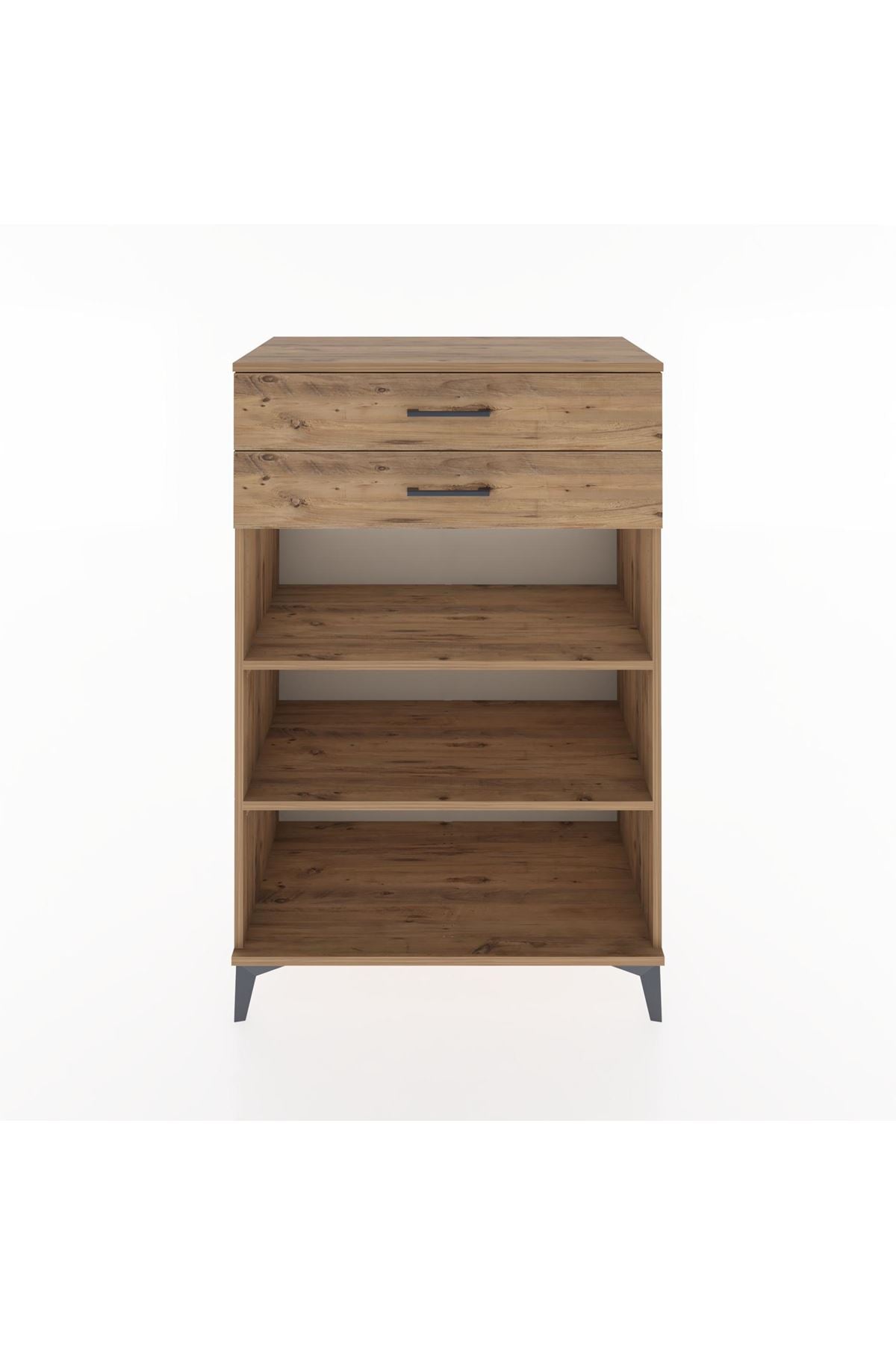 Hyperion Dolap 2 Raflı 2 Çekmeceli 88x44x134 Çam-Çam