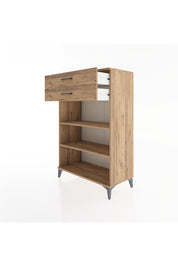 Hyperion Dolap 2 Raflı 2 Çekmeceli 88x44x134 Çam-Çam