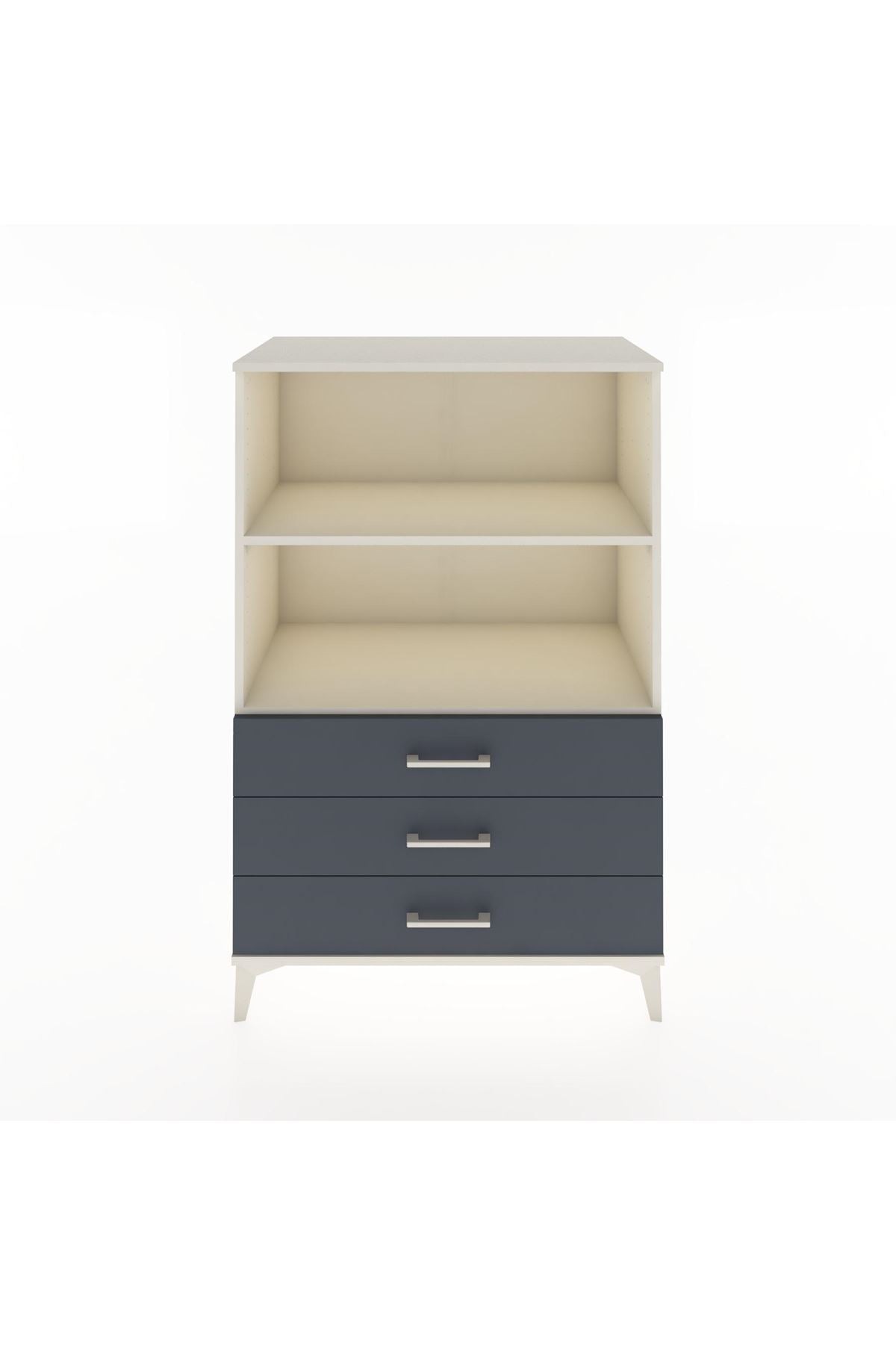 Hyperion Dolap 2 Raflı 3 Çekmeceli 88x44x134 Aytaşı-Antrasit