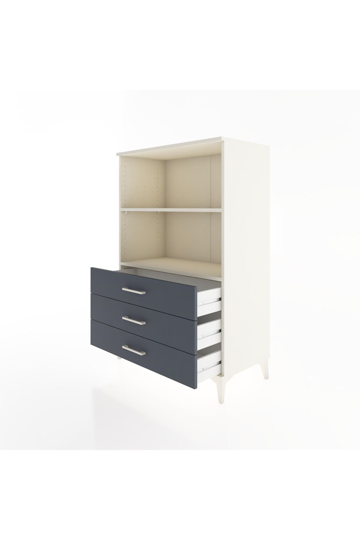 Hyperion Dolap 2 Raflı 3 Çekmeceli 88x44x134 Aytaşı-Antrasit