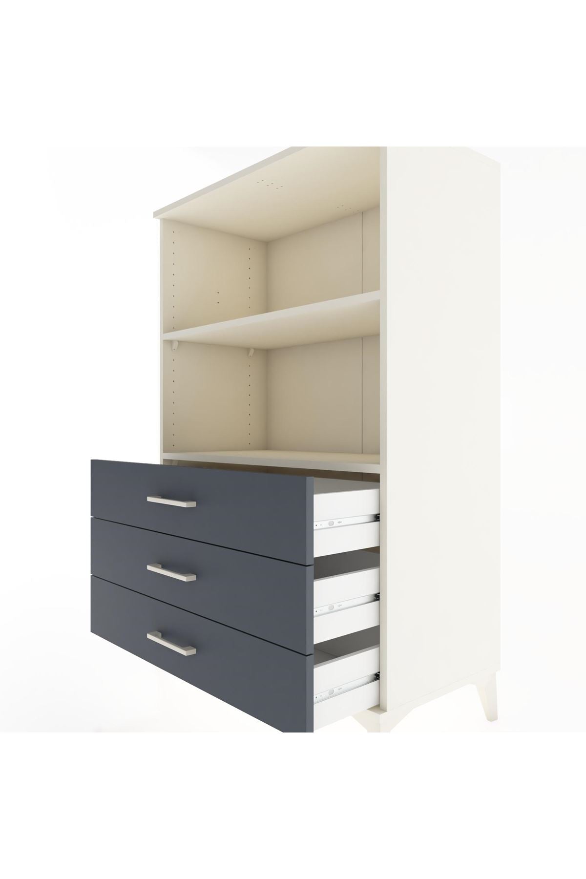 Hyperion Dolap 2 Raflı 3 Çekmeceli 88x44x134 Aytaşı-Antrasit