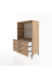 Hyperion Dolap 2 Raflı 3 Çekmeceli 88x44x134 Çam-Çam