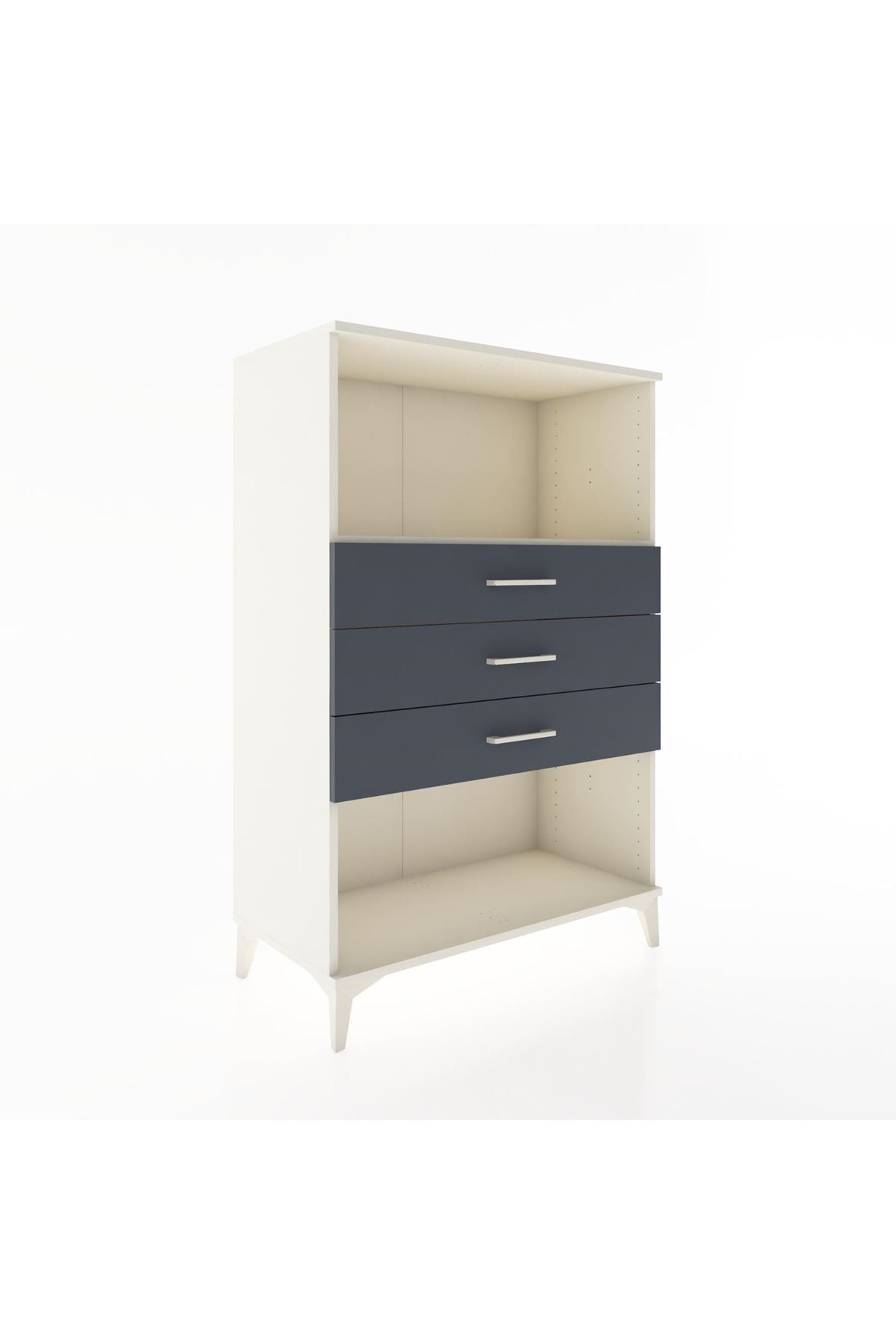 Hyperion Dolap Tek Raflı 3 Çekmeceli 88x44x134 - S51M072V2B