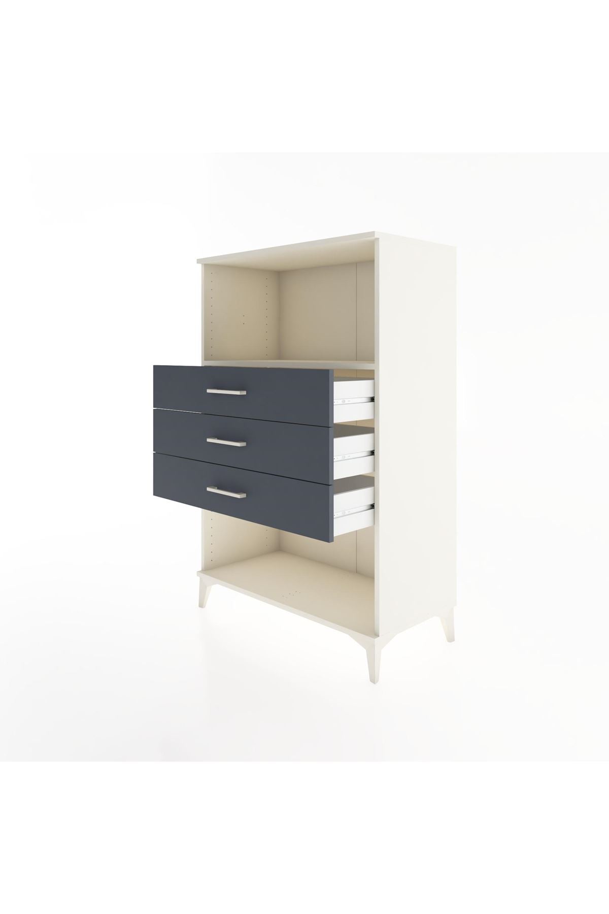 Hyperion Dolap Tek Raflı 3 Çekmeceli 88x44x134 - S51M072V2B