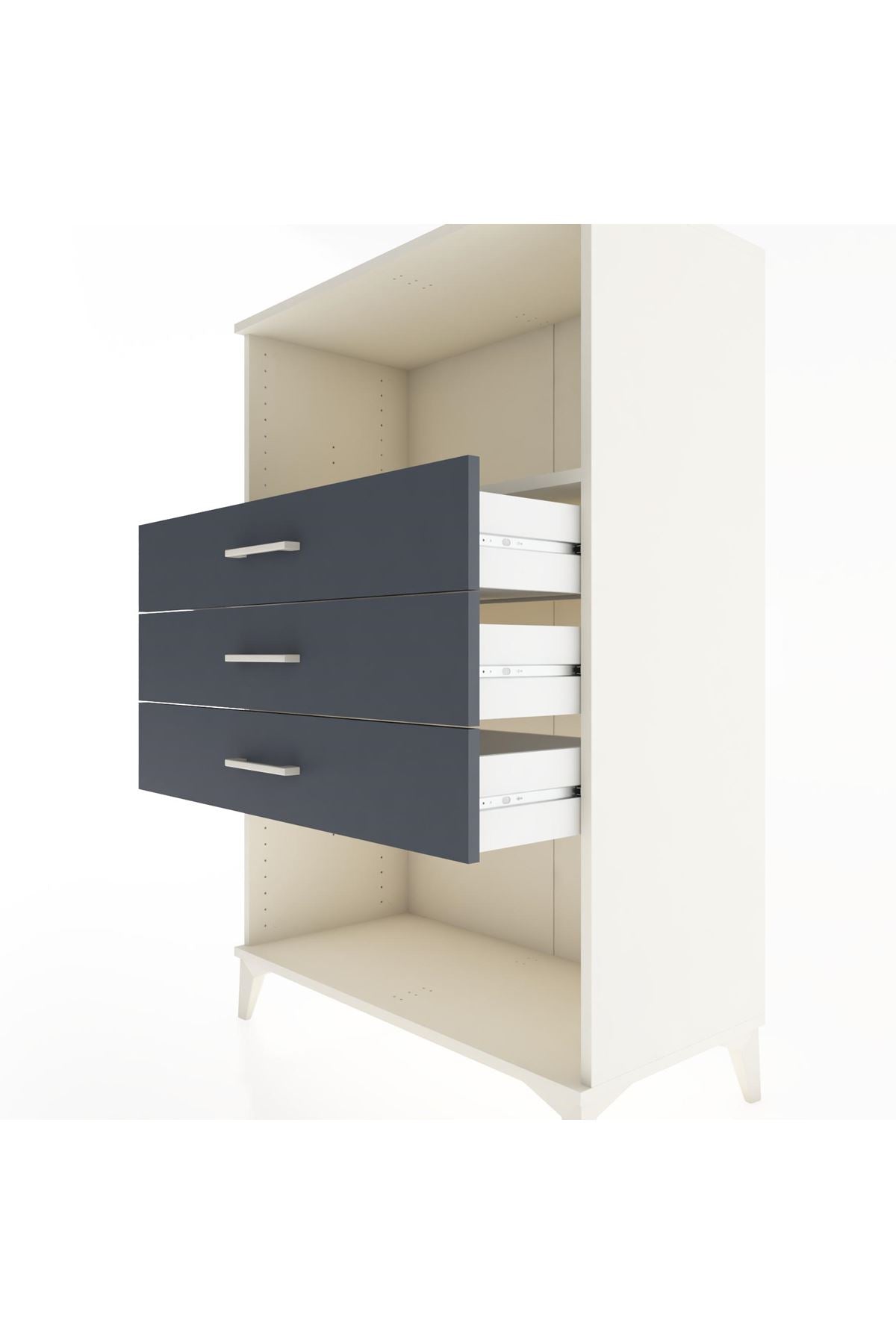 Hyperion Dolap Tek Raflı 3 Çekmeceli 88x44x134 - S51M072V2B