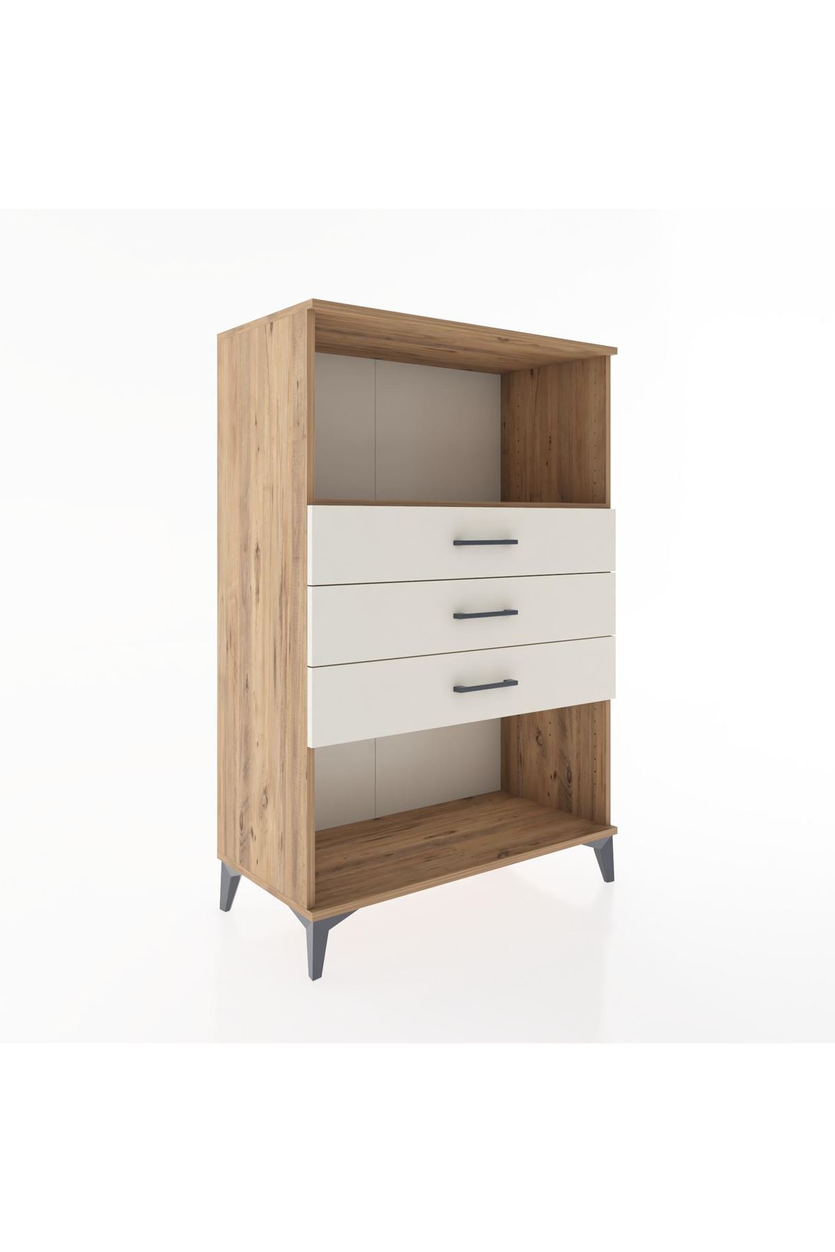 Hyperion Dolap Tek Raflı 3 Çekmeceli 88x44x134 Çam-Aytaşı
