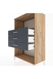 Hyperion Dolap Tek Raflı 3 Çekmeceli 88x44x134 - S51M072V8B