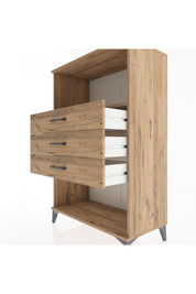 Hyperion Dolap Tek Raflı 3 Çekmeceli 88x44x134 - S51M072V9B