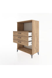 Hyperion Dolap Tek Raflı 3 Çekmeceli 88x44x134 - S51M072V9B