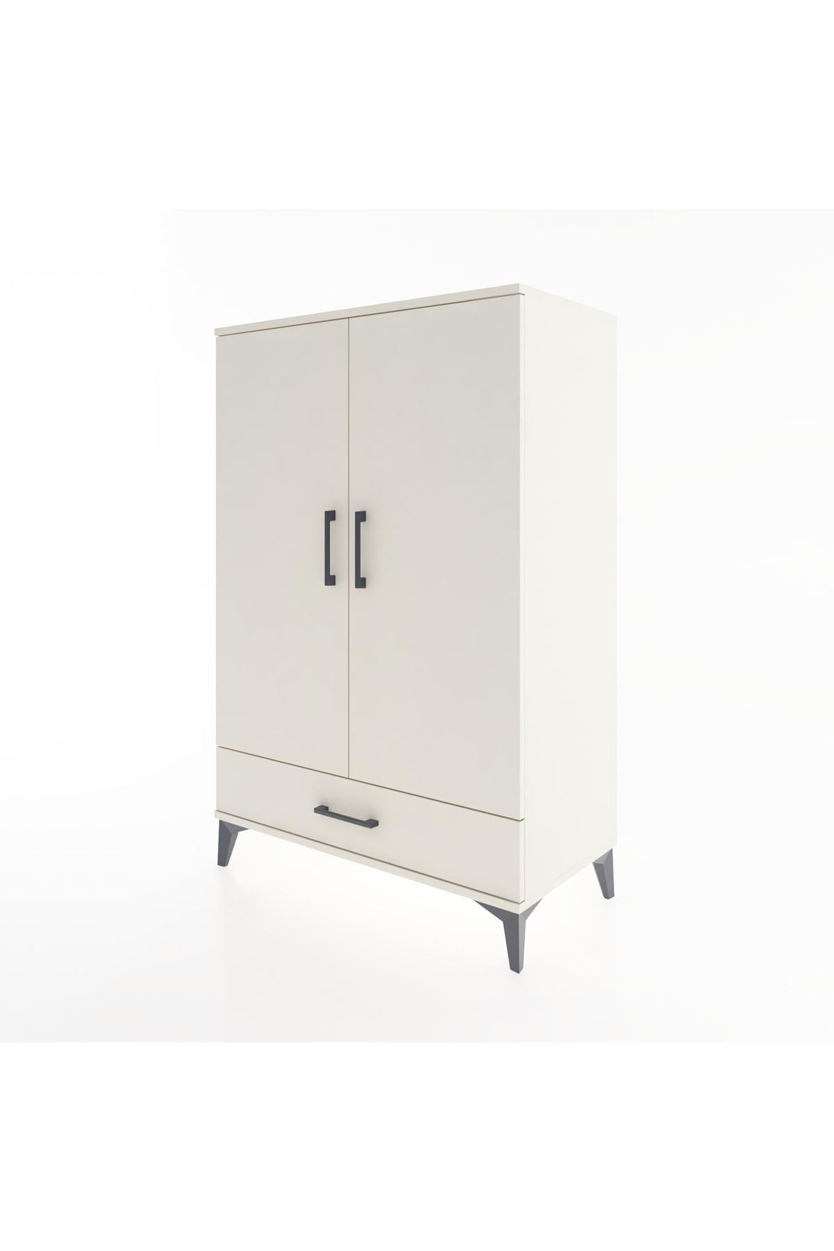 Hyperion Dolap 3 Raflı Tek Çekmeceli 2 Kapaklı 88x44x134 Aytaşı-Aytaşı