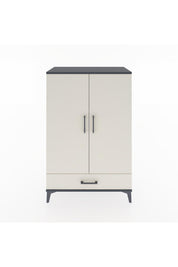 Hyperion Dolap 3 Raflı Tek Çekmeceli 2 Kapaklı 88x44x134 Antrasit-Aytaşı