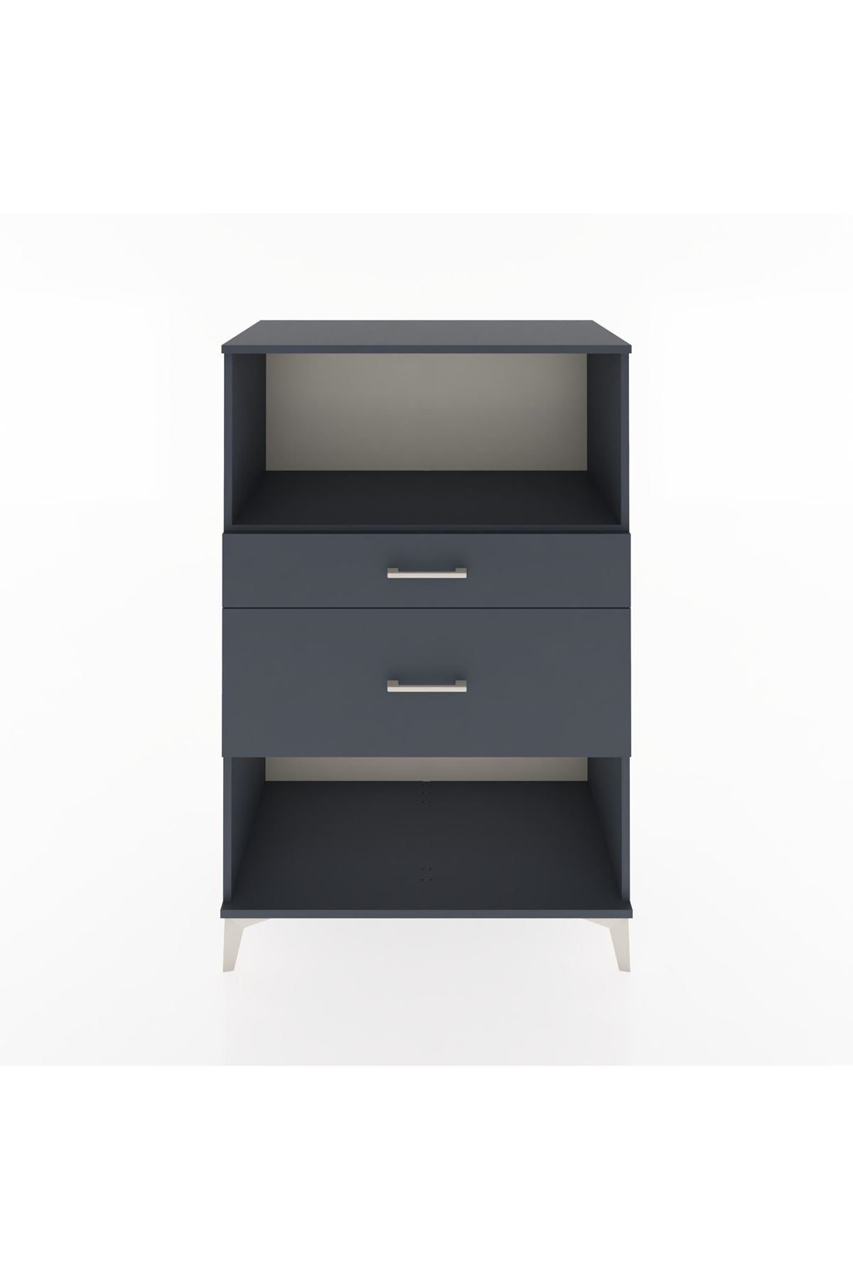 Hyperion Dolap Tek Raflı 2 Çekmeceli 88x44x134 Antrasit-Antrasit