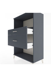 Hyperion Dolap Tek Raflı 2 Çekmeceli 88x44x134 Antrasit-Antrasit