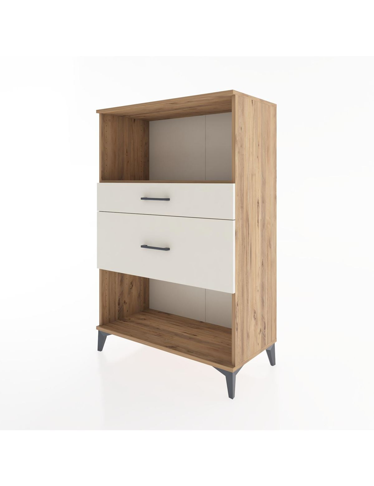 Hyperion Dolap Tek Raflı 2 Çekmeceli 88x44x134 - S51M036V7B