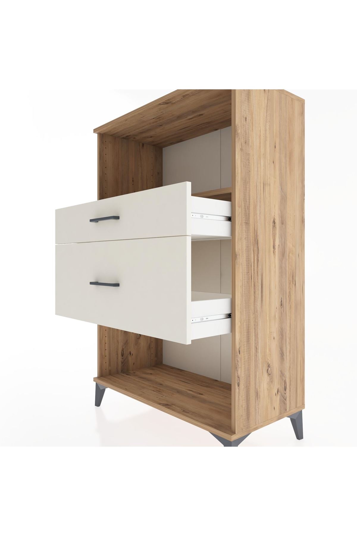 Hyperion Dolap Tek Raflı 2 Çekmeceli 88x44x134 - S51M036V7B