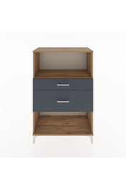 Hyperion Dolap Tek Raflı 2 Çekmeceli 88x44x134 Çam-Antrasit