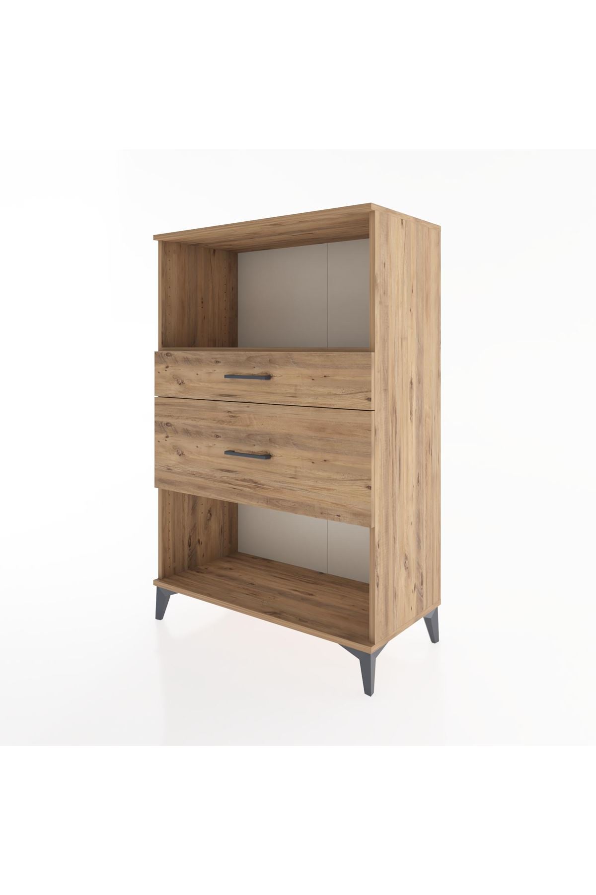Hyperion Dolap Tek Raflı 2 Çekmeceli 88x44x134 - S51M036V9B