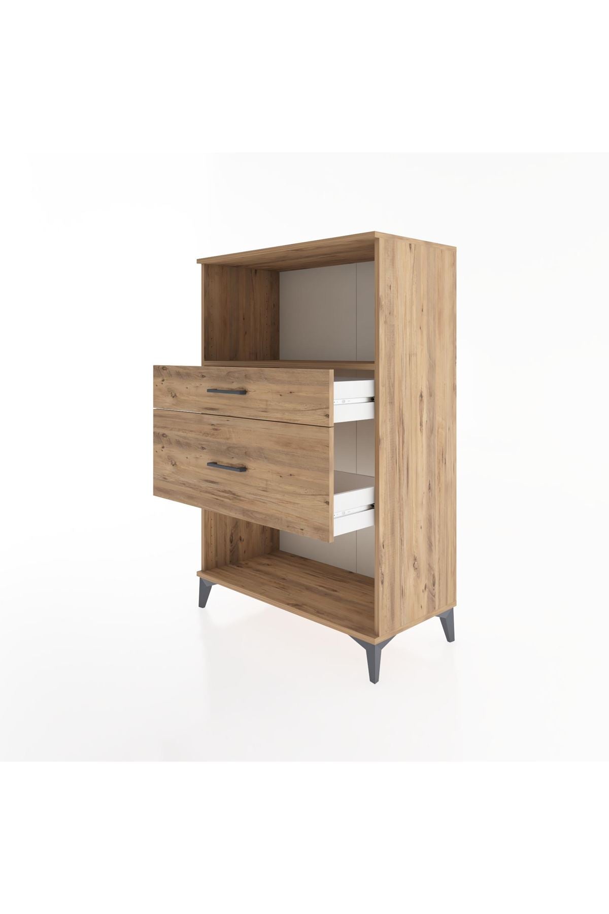Hyperion Dolap Tek Raflı 2 Çekmeceli 88x44x134 - S51M036V9B