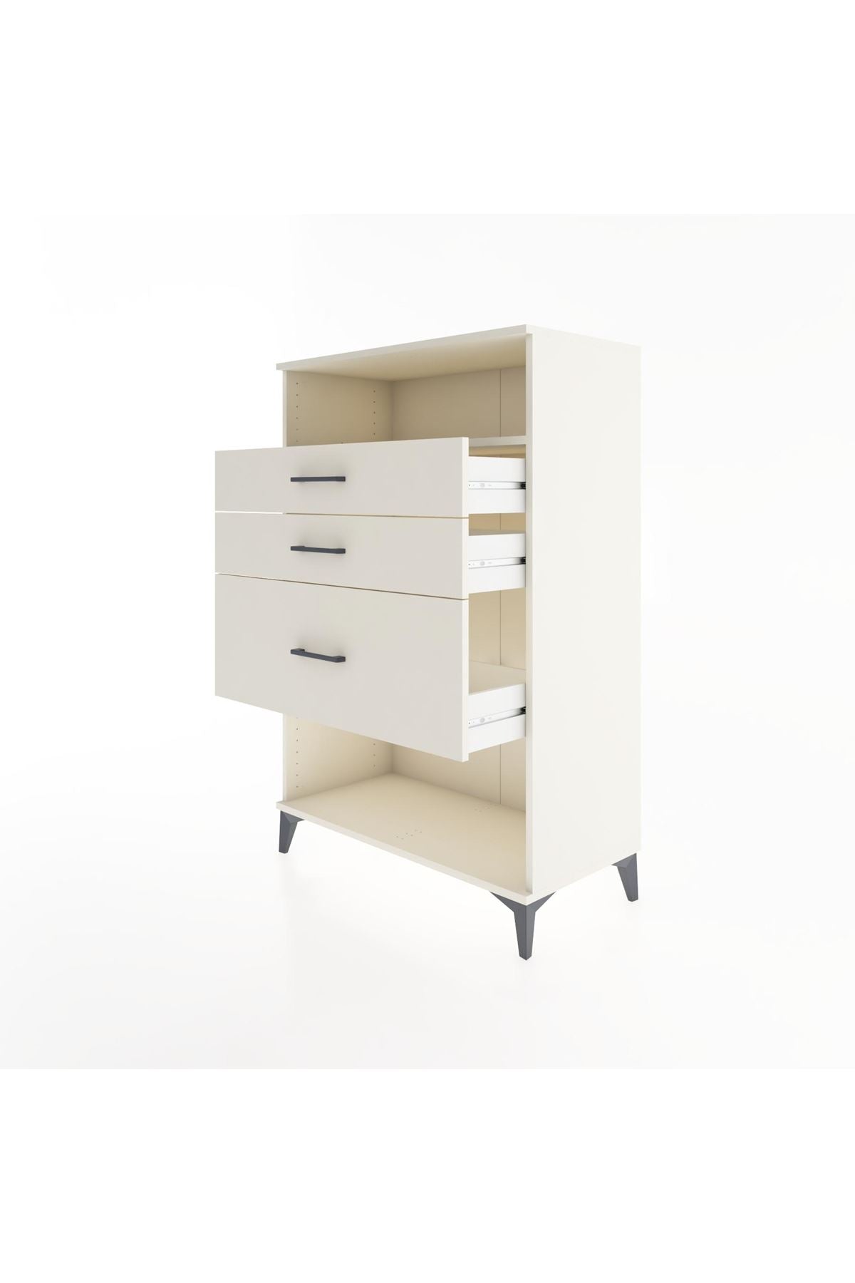 Hyperion Dolap Tek Raflı 3 Çekmeceli 88x44x134 - S51M037V1B