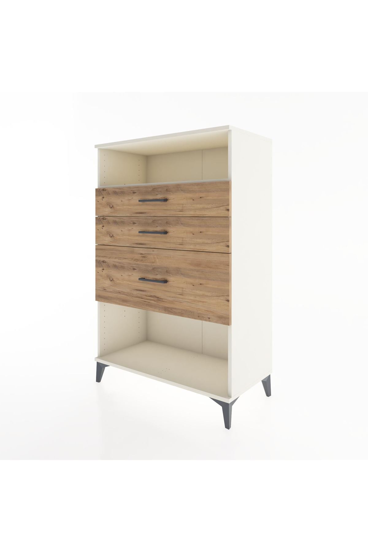 Hyperion Dolap Tek Raflı 3 Çekmeceli 88x44x134 - S51M037V3B