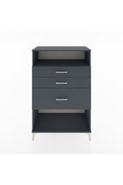 Hyperion Dolap Tek Raflı 3 Çekmeceli 88x44x134 Antrasit-Antrasit
