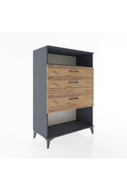 Hyperion Dolap Tek Raflı 3 Çekmeceli 88x44x134 - S51M037V6B