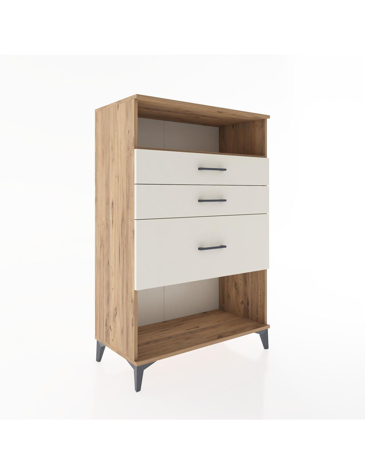 Hyperion Dolap Tek Raflı 3 Çekmeceli 88x44x134 - S51M037V7B