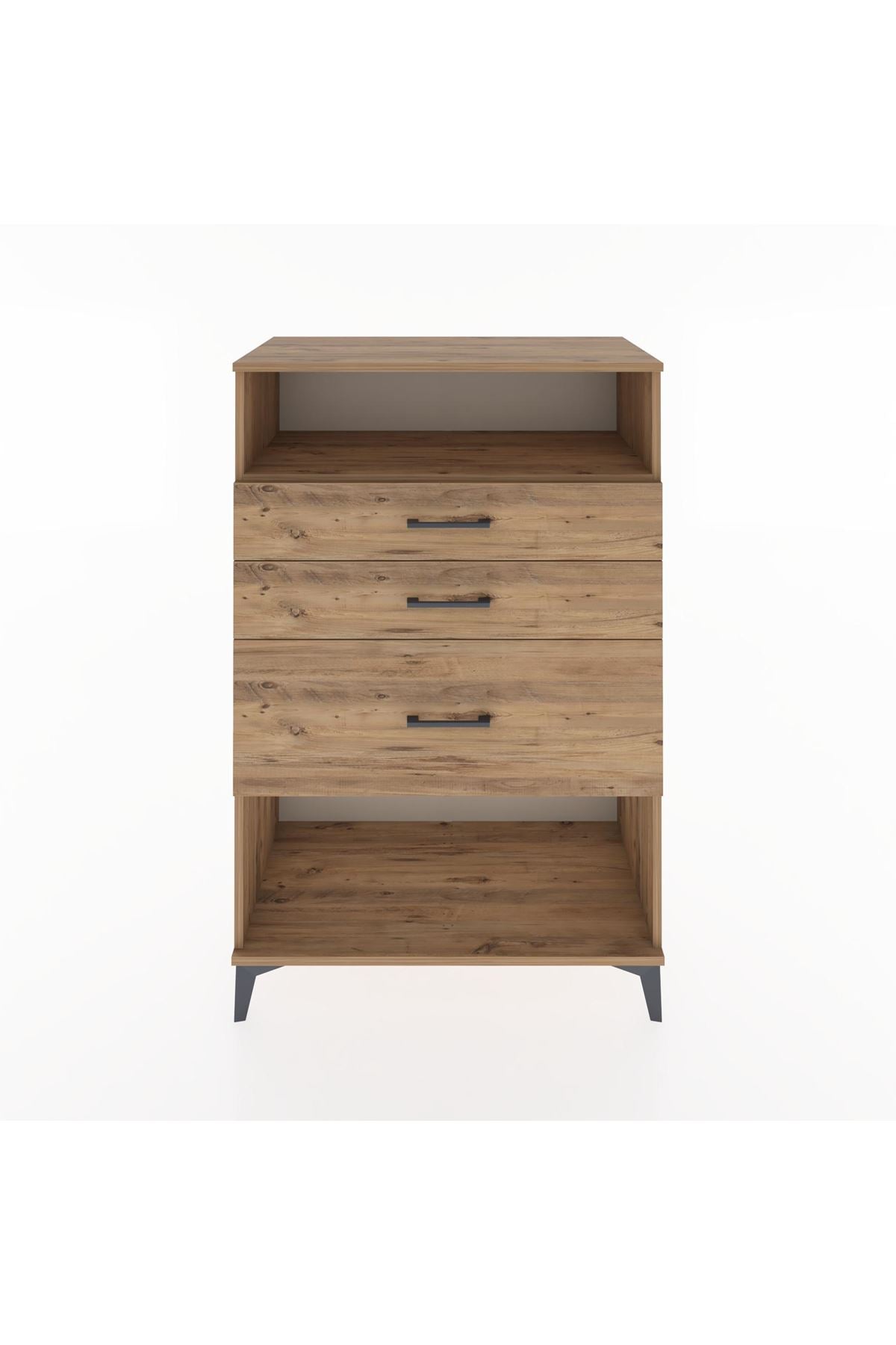 Hyperion Dolap Tek Raflı 3 Çekmeceli 88x44x134 - S51M037V9B