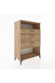Hyperion Dolap Tek Raflı 3 Çekmeceli 88x44x134 - S51M037V9B