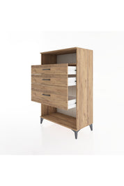 Hyperion Dolap Tek Raflı 3 Çekmeceli 88x44x134 - S51M037V9B